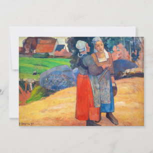 Carte De Remerciements Paul Gauguin - Paysannes Bretonnes