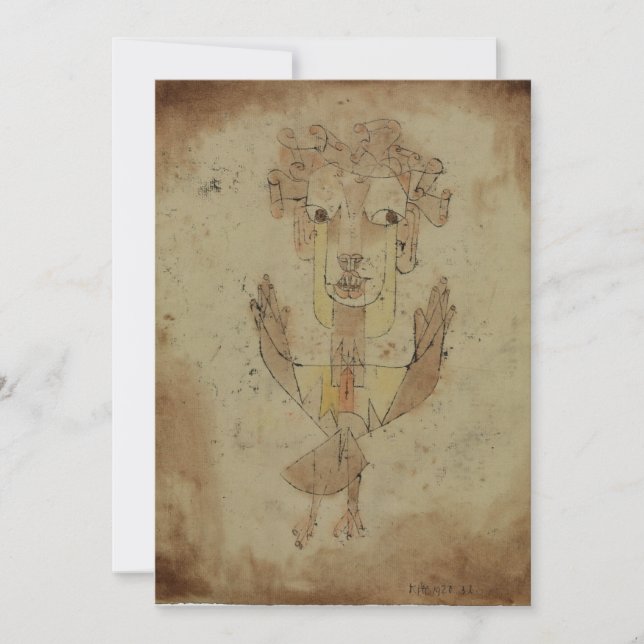 Carte De Remerciements Paul Klee - Angelus Novus (Devant)