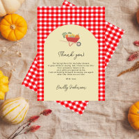 Pays moderne Rustique En vichy Baby shower rouge