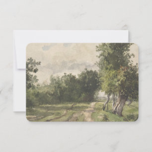 Carte De Remerciements Paysage aquarelle du chemin - Troyon constant