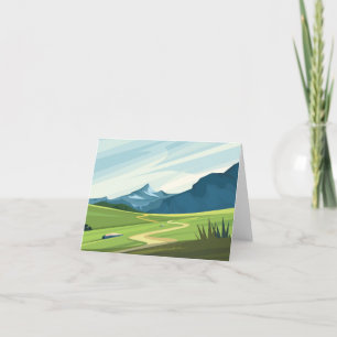 Carte De Remerciements Paysage des montagnes