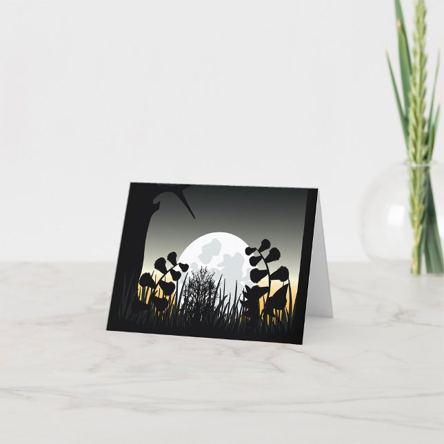 Carte De Remerciements Paysage nocturne de Pleine lune (Créateur téléchargé)