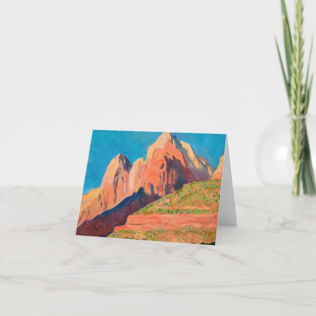 Carte De Remerciements Paysage, Parc national de Sion par Maynard Dixon (Devant)