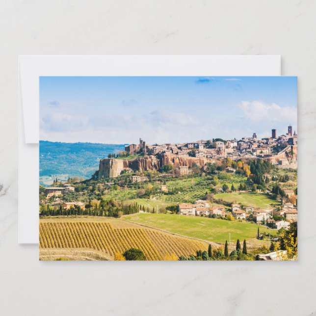 Carte De Remerciements Paysage sur Orvieto (Devant)
