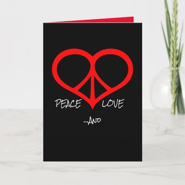 Carte De Remerciements Peace & Love (Devant)