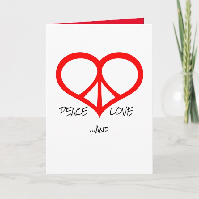 Carte De Remerciements Peace & Love (Devant)