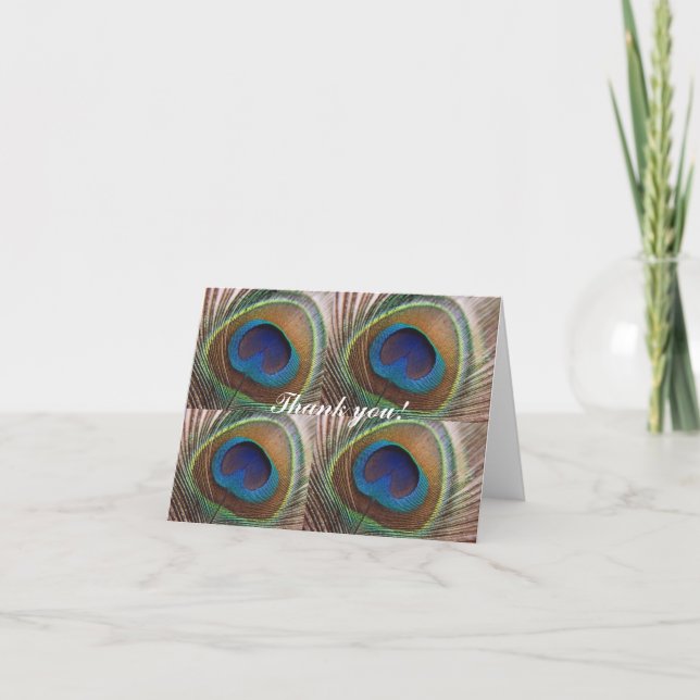 Carte de remerciements Peacock (Devant)