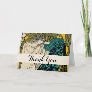 Carte De Remerciements Peacock Fine Art Bird Nouveau