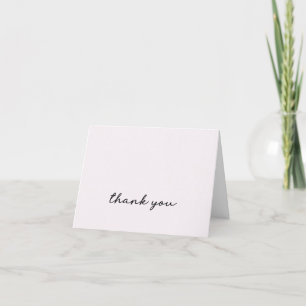 Carte De Remerciements Peau de script moderne plié