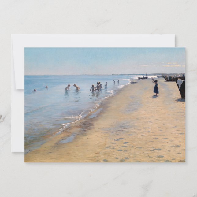 Carte De Remerciements Peder Severin Kroyer - Jour d'été sur la plage de  (Devant)