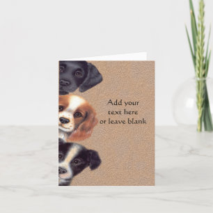 Carte De Remerciements Peeking Puppy Dogs Note card, Thank you cards