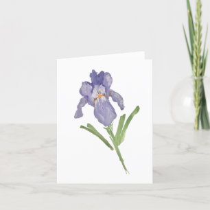 Carte De Remerciements Peinture à fleur d'Iris