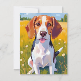 Carte De Remerciements Peinture aquarelle de chien Beagle pour animaux de