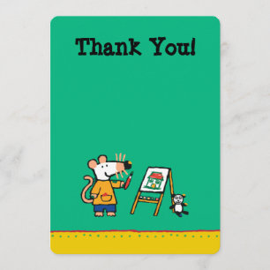 Carte De Remerciements Peinture avec Maisy !