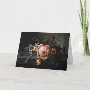 Carte De Remerciements Peinture de fleurs hollandaise Art de la vie morte