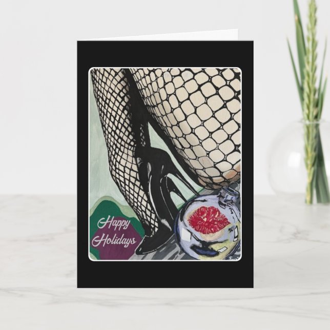 Carte De Remerciements Peinture de 'poissons de fête' sur une (Devant)