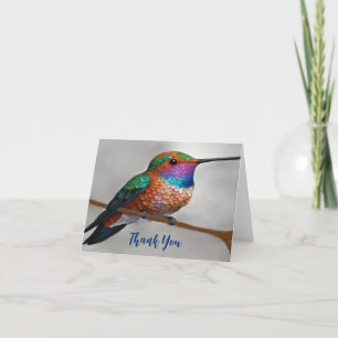 Carte De Remerciements Peinture des colibris de Vibrant Allen