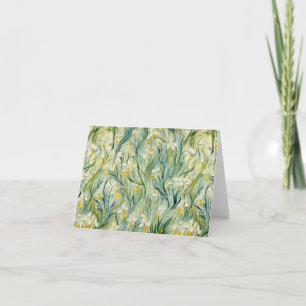 Carte De Remerciements Peinture florale Starry Night d'inspiration textur