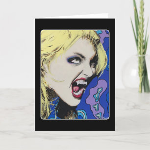 Carte De Remerciements Peinture "Kiss Hard" sur un