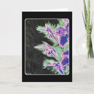 Carte De Remerciements Peinture sur une orchidée tropicale