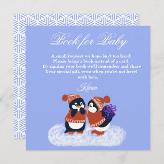 Carte De Remerciements Penguin Winter Neige Anniversaire Baby shower Book