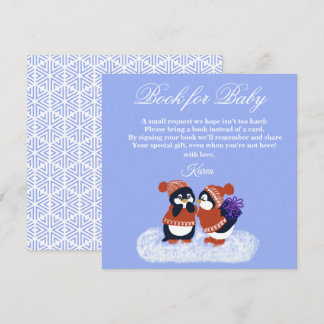 Carte De Remerciements Penguin Winter Snow Birthday Baby Shower Book 