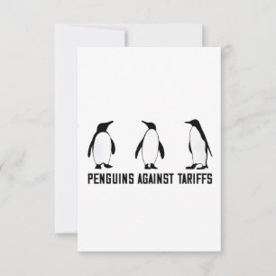 Carte De Remerciements Penguins contre les tarifs douaniers Anti Trump Ta