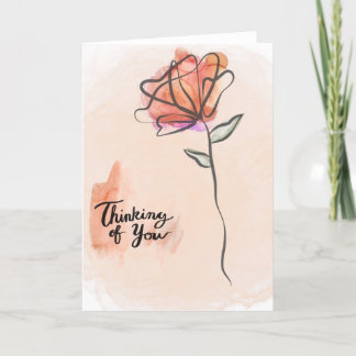 Carte De Remerciements Penser à vous Sympathy Condolences Card