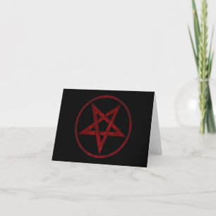 Carte De Remerciements Pentagram Red Devil