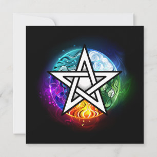 Carte De Remerciements pentagramme du Wiccan