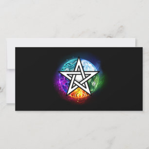 Carte De Remerciements pentagramme du Wiccan