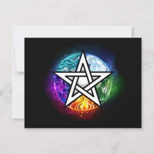 Carte De Remerciements pentagramme du Wiccan
