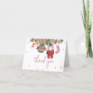 Carte De Remerciements Père Noël Baby shower de vêtements de Noël pour bé