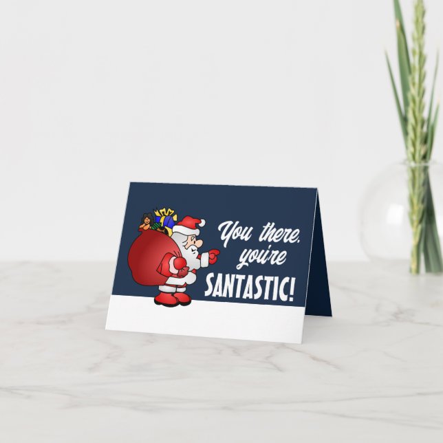 Carte De Remerciements Père Noël, tu es fantastique, employé saisonnier (Devant)