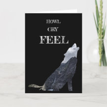 Perosnalized, Wolf Howling Card