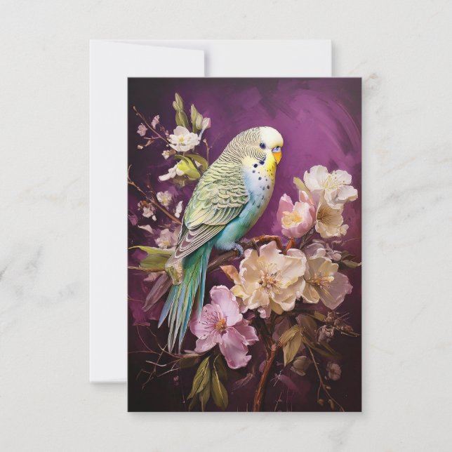 Carte De Remerciements Perruques et fleurs (Devant)