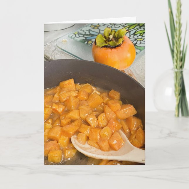 Carte De Remerciements Persimmon Compote (Devant)