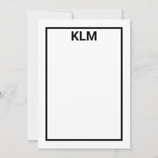 Carte De Remerciements Personalized 3 Letter Monogram Notecards (Devant)