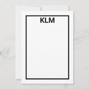 Carte De Remerciements Personalized 3 Letter Monogram Notecards