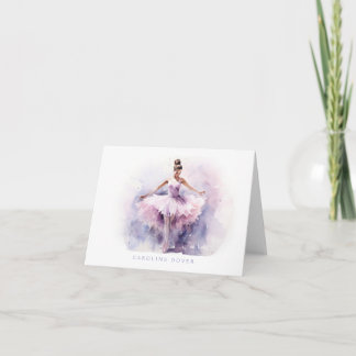 Carte De Remerciements Personalized Ballet Thank You Note Card Stationery