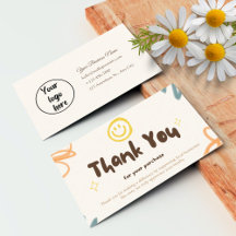 Carte de remerciements personnalisé Business Paste