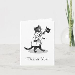 Carte de remerciements personnalisé Chat de chapea