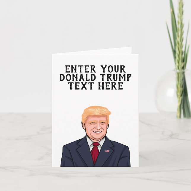 CARTE DE REMERCIEMENTS PERSONNALISÉ DONALD TRUMP (Devant)