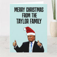 PERSONNALISÉ DONALD TRUMP CHRISTMAS GREETING CARD