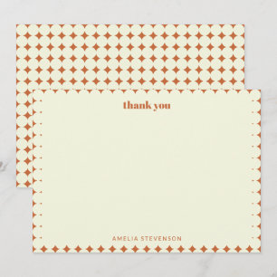 Carte De Remerciements Personnalisé Élégant Motif géométrique Chaud Class
