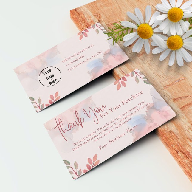 Carte de remerciements personnalisé pour le client (Personalized Thank You Card For Customer)