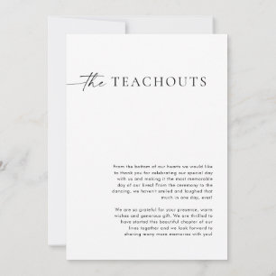 Carte de remerciements personnalisée