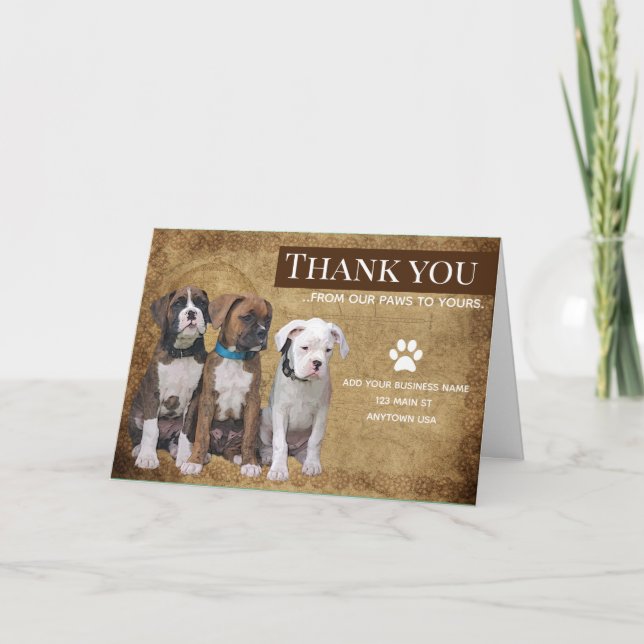 Carte de remerciements personnalisée - Salutation  (Devant)