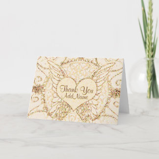 Carte De Remerciements Personnaliser Ange Ailes et Coeur