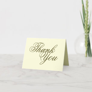 Carte De Remerciements Personnaliser Élégante Soirée Dîner Jaune Clair